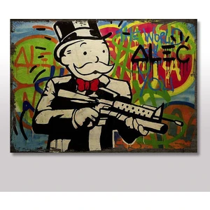 Ahşap Tablo Monopoly Savaşları 25x35 Cm