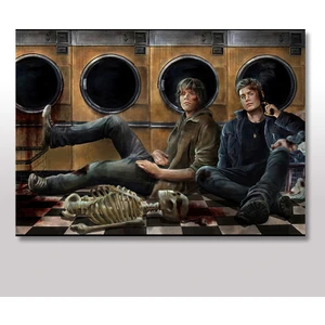 Ahşap Tablo Supernatural Dean Ve Sam Winchester 25x35 Cm