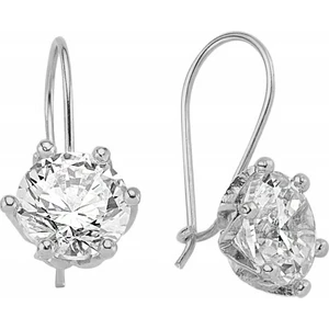 Tektaş 14 Ayar Beyaz Altın Sarkaç Küpe