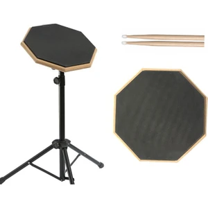 Bateri Drum Pratik Çalışma Pedi ve Standı + Baget