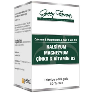 Green Farma Kalsiyum mg Zn Vit D 30 Tablet
