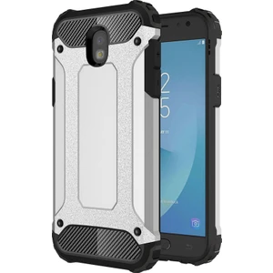 Samsung Galaxy J5 Pro Rugged Armor Kılıf Gümüş