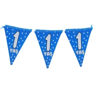 1 Yaş Flama Bayrak Mavi (210 X 28 Cm)