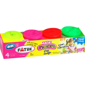 Mini Oyun Hamuru 4 Renk (Neon)
