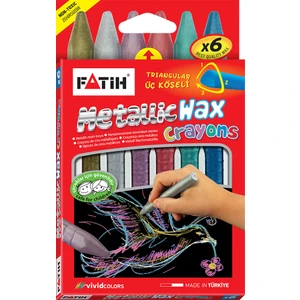 Metallic Wax Crayon  6 Renk Jumbo