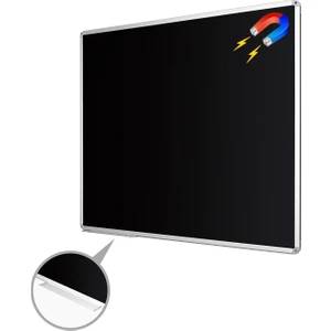 90  Cm  X 130 Cm  Alüminyum Çerçeve Duvara Monte Manyetik Kara Tahta (Tebeşir Tahtası)