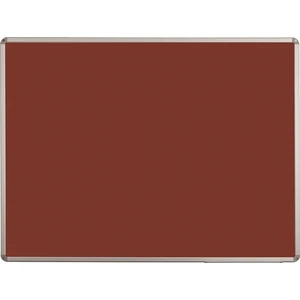 60 Cm  X 90 Cm  Alüminyum Çerçeve Duvara Monte Bordo Kumaşlı Pano