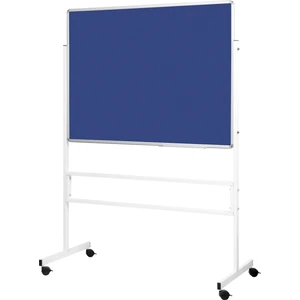 120 Cm  X 200 Cm  Mobil Ayaklı Çift Yüzlü Mavi Kumaşlı Pano