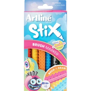 Boya Kalemi Stıx Brush Mar.6 Lı Etx-F 6W
