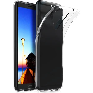 Case 4U Huawei Mate 10 Lite Kılıf Ultra İnce Silikon Füme / Siyah