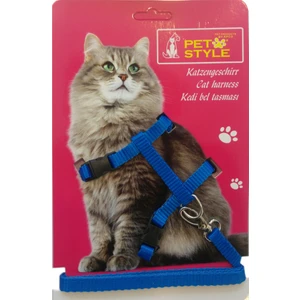 Pet Style Kedi Göğüs Tasması Mavi