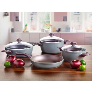 Pierre Cardin Magic 7 Parça Granit Tencere Takımı Lila