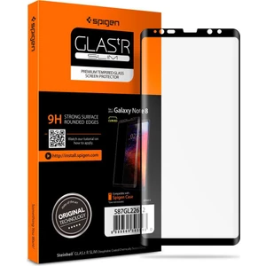 Samsung Galaxy Note 8 Kavisli Cam Ekran Koruyucu Tam Kaplayan GLAS.tR Slim Full Cover Black - 587GL22612