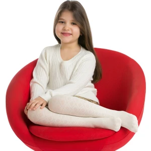 Dafne Kız Çocuk Külotlu Çorap Beyaz