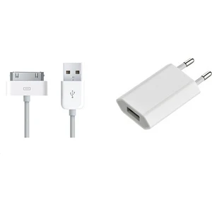 iPhone Uyumlu 4/4S USB Adaptör + Şarj Kablosu