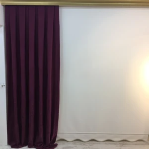 Pileli Fon Perde - Mor