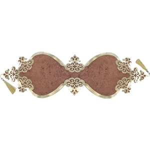 Diva Home Osmanlı Oval Desenli Tekli Kadife Runner