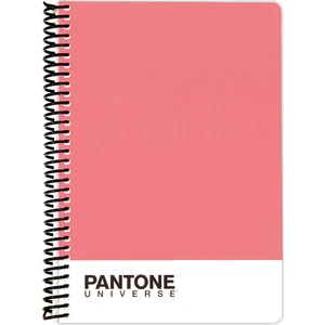 Pantone A5 Boy Spiralli Çizgili Defter Pembe 47258-4