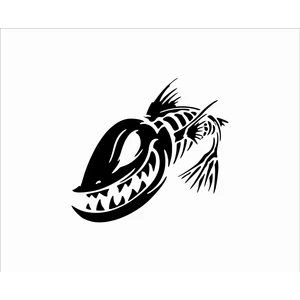 Stickermarket Katil Balık Sticker Beyaz