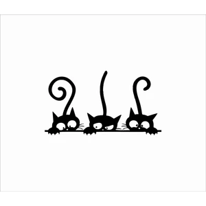 Stickermarket Kedi Sticker Beyaz