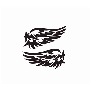 Sticker Usta Melek Kanadı Sticker Beyaz