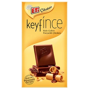 Keyf İnce Rulo Gofret Parçacıklı Çikolata 12 ad