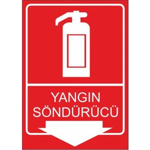 Este Uyarı Levhaları Yangın Södürücü 25 X 35 Cm Uyarı Levhası