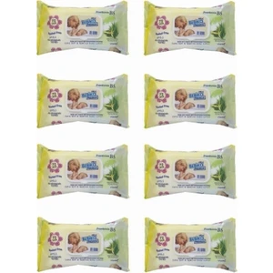 Premium Wipe Losyonlu & Kapaklı Islak Mendil 72 Adet 8li Set