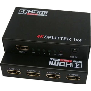 4K Ultra HD 2160p ve Full HD 1080p Destekli 1 Giriş 4 Çıkış HDMI v1.4 Destekli Adaptörlü HDMI Splitter 4 Adet TV Projeksiyon Görüntü Çoklayıcı HDMI Çoğaltıcı Splitter (4Kx2K-4KHD104)