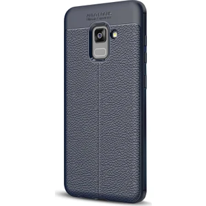 Samsung Galaxy A8 Plus 2018 Kılıf Suni Deri Silikon