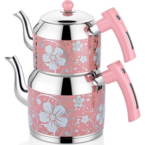 İnter Çelik Gelincik Çaydanlık Orta Boy