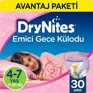 Huggies DryNites Kız Emici Gece Külodu 4-7 Yaş Fırsat Paketi 30 Adet