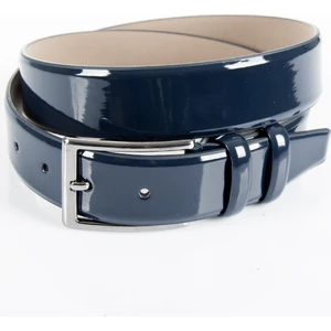 Lacivert Klasik 3,5 cm Suni Deri Erkek Rugan Kemer 1701351