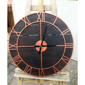 Ahşap ve Metal Duvar Saati