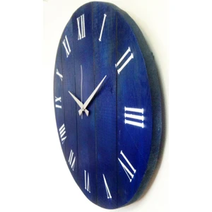 Mavi Ahşap Duvar Saati