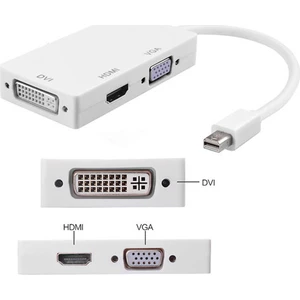 Thunderbold Mini Displayport To Dvi Vga Hdmı Dönüştürücü Adaptör