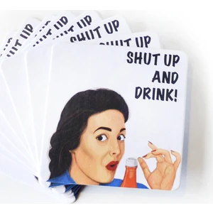 KagitoShut Up & Drink Bardak Altlığı Seti (10 Adet)