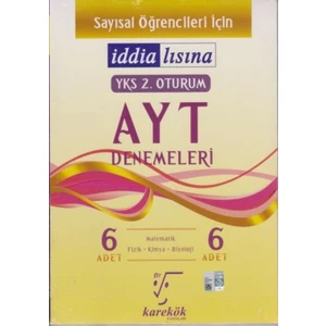Karekök Yayıncılık İddialısına AYT Denemeleri (Sayısal)