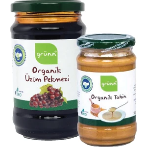 Grünn Organik Üzüm Pekmezi 850 gr ve Tahin 300 gr