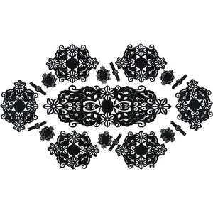 Diva home Amerikan Keçe Servis Takımı 19 Parça Siyah