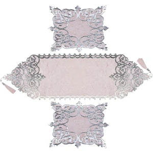 Diva home OSMANLI KADİFE DERİ 3 PARÇA LUX RUNNER SET