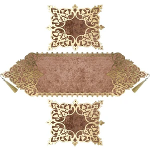 Diva home OSMANLI KADİFE DERİ 3 PARÇA LUX RUNNER SET