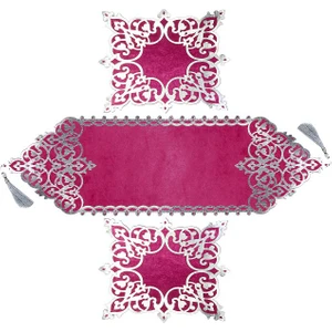 Diva home OSMANLI KADİFE DERİ 3 PARÇA LUX RUNNER SET