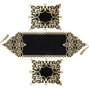 Diva home OSMANLI KADİFE DERİ 3 PARÇA LUX RUNNER SET