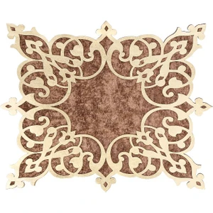 Diva home KADİFE ÜSTÜ DERİLİ TEKLİ TABAK ALTLIK