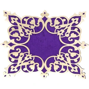 Diva home KADİFE ÜSTÜ DERİLİ TEKLİ TABAK ALTLIK