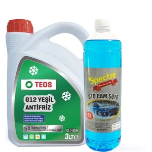 Yeşil Antifriz 3 Litre + Cam Suyu 1 Litre -40 Derece