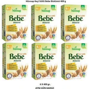 Hünnap Keçi Sütlü Bebe Bisküvisi 6 Paket