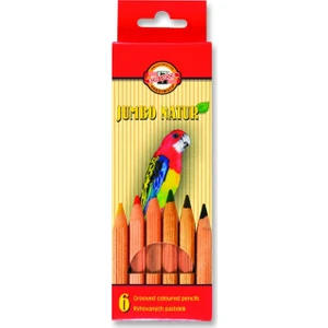 Koh-i Noor Jumbo Natur Kuru Boya Kalemi 6'lı N:2171