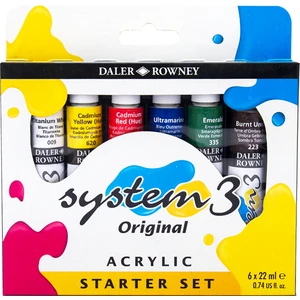 Daler Rowney System 3 Akrilik Boya 6x22ml